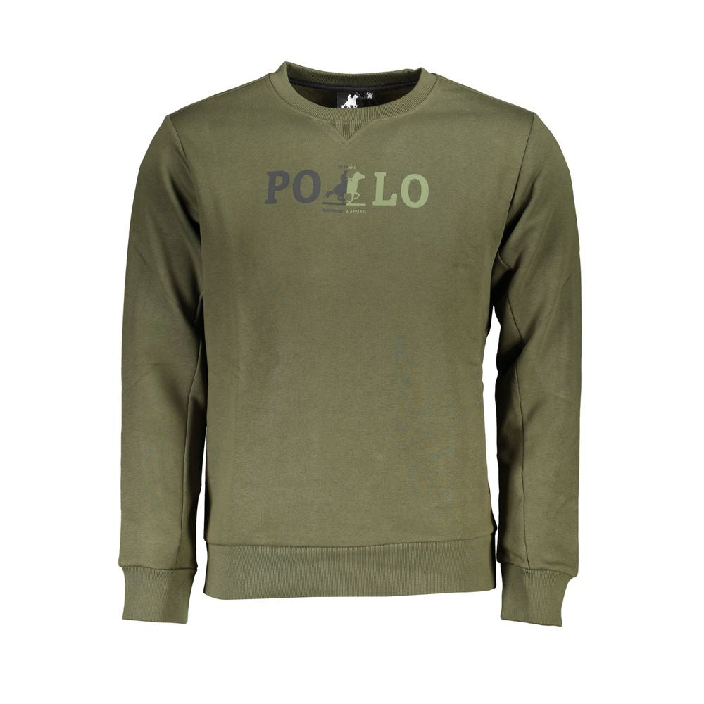 U.S. Grand Polo Elegant Green Crew Neck Sweatshirt U.S. Grand Polo