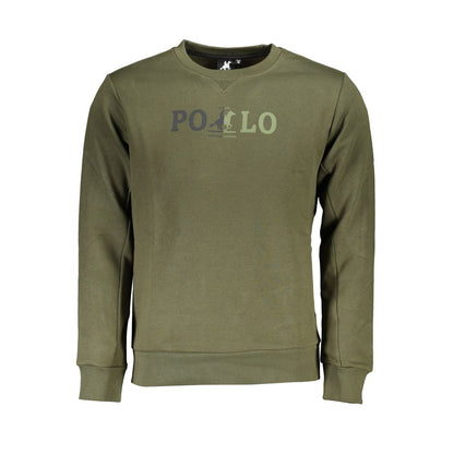 U.S. Grand Polo Elegant Green Crew Neck Sweatshirt U.S. Grand Polo