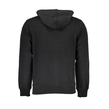 La Martina Sleek Hooded Cotton Sweatshirt in Black La Martina