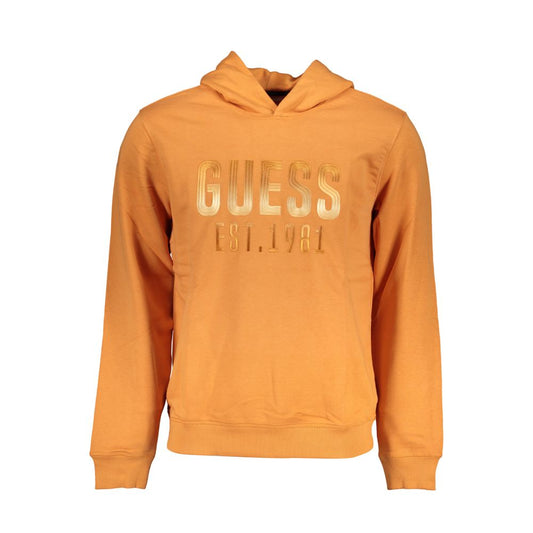 Guess Jeans Svelte Orange Hooded Sweatshirt Guess Jeans