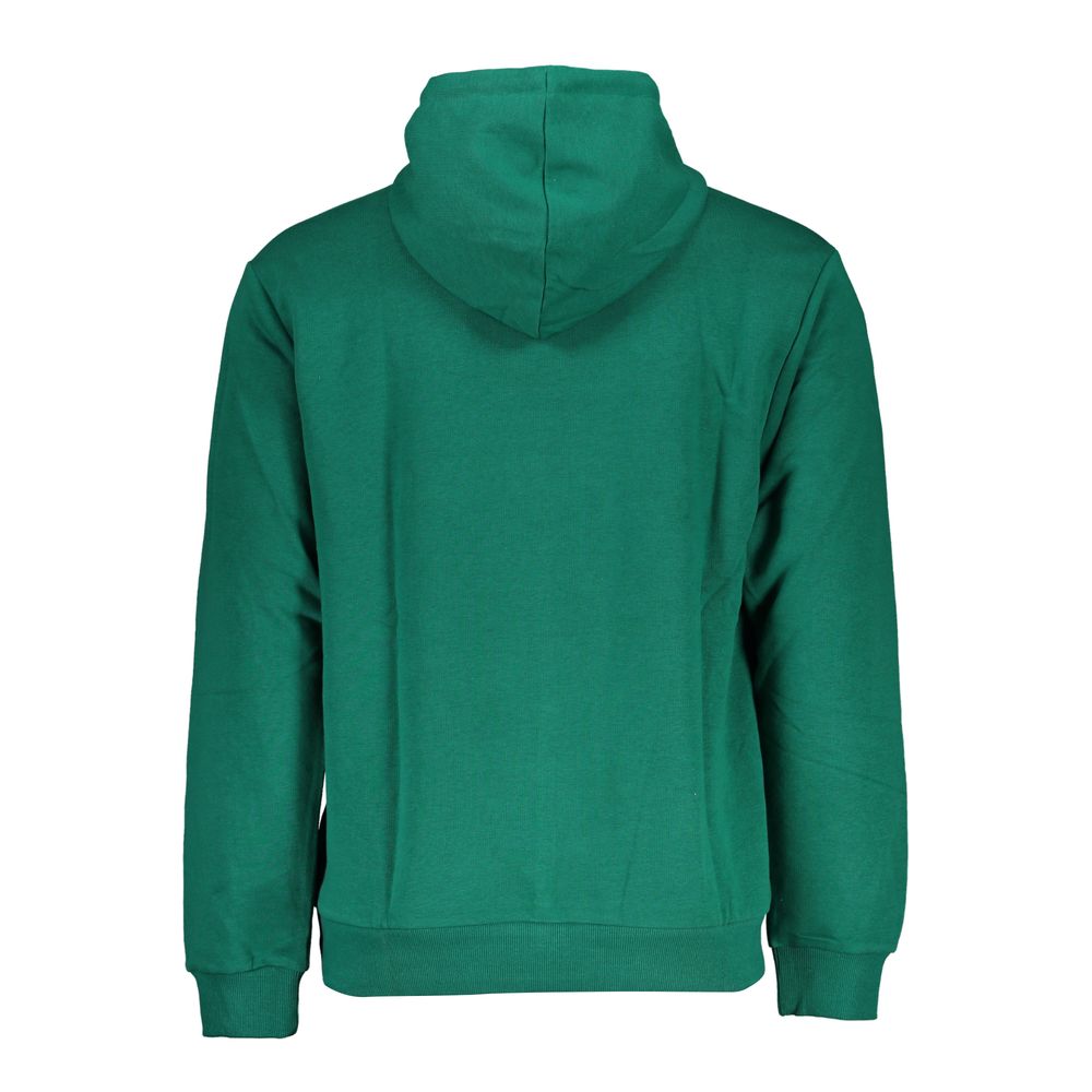 Fila Chic Green Cotton Blend Hooded Sweatshirt Fila