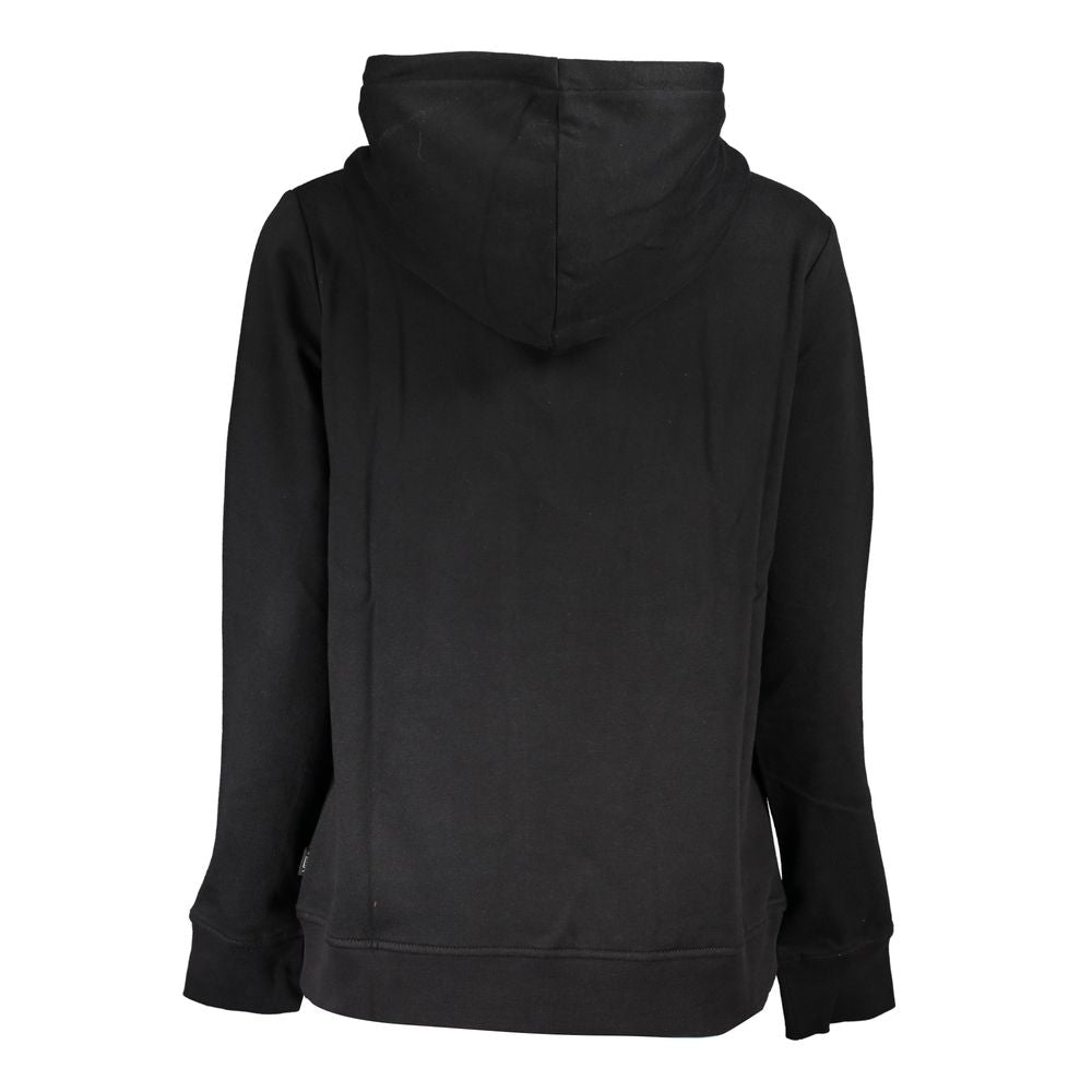 Vans Sleek Black Hooded Fleece Sweatshirt with Logo Vans