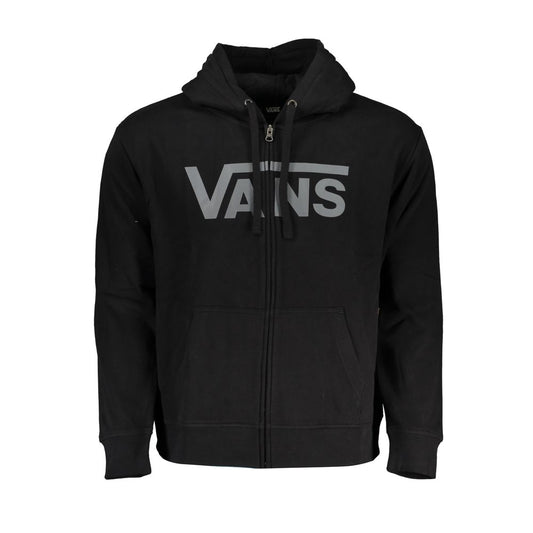 Vans Sleek Black Hooded Zip Sweatshirt Vans