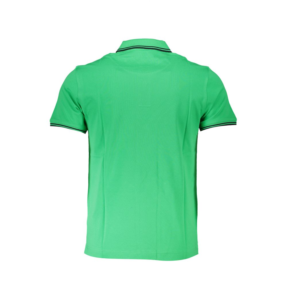 Harmont & Blaine Chic Green Cotton Polo with Contrast Detailing Harmont & Blaine