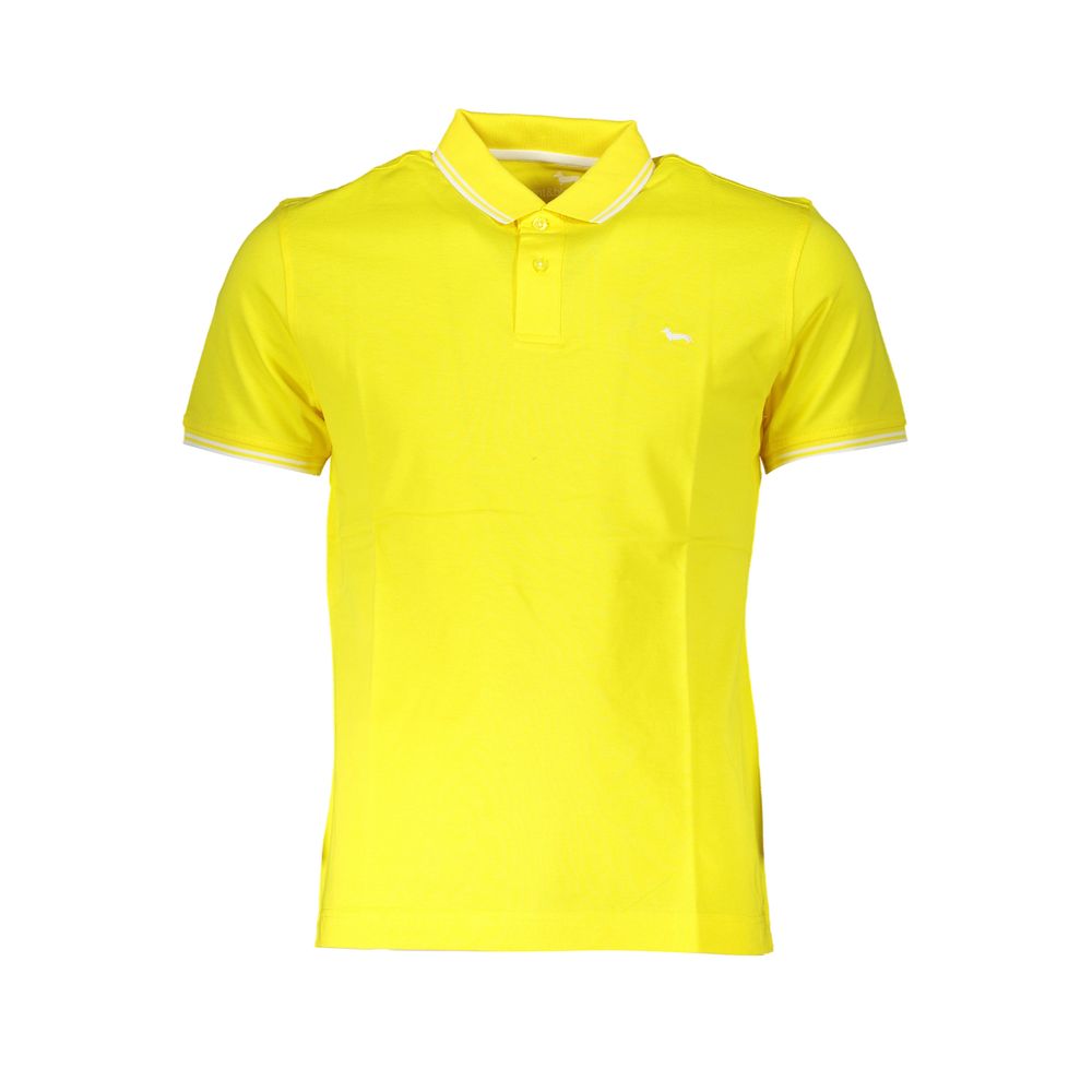 Harmont & Blaine Elegant Yellow Cotton Polo with Contrast Details Harmont & Blaine