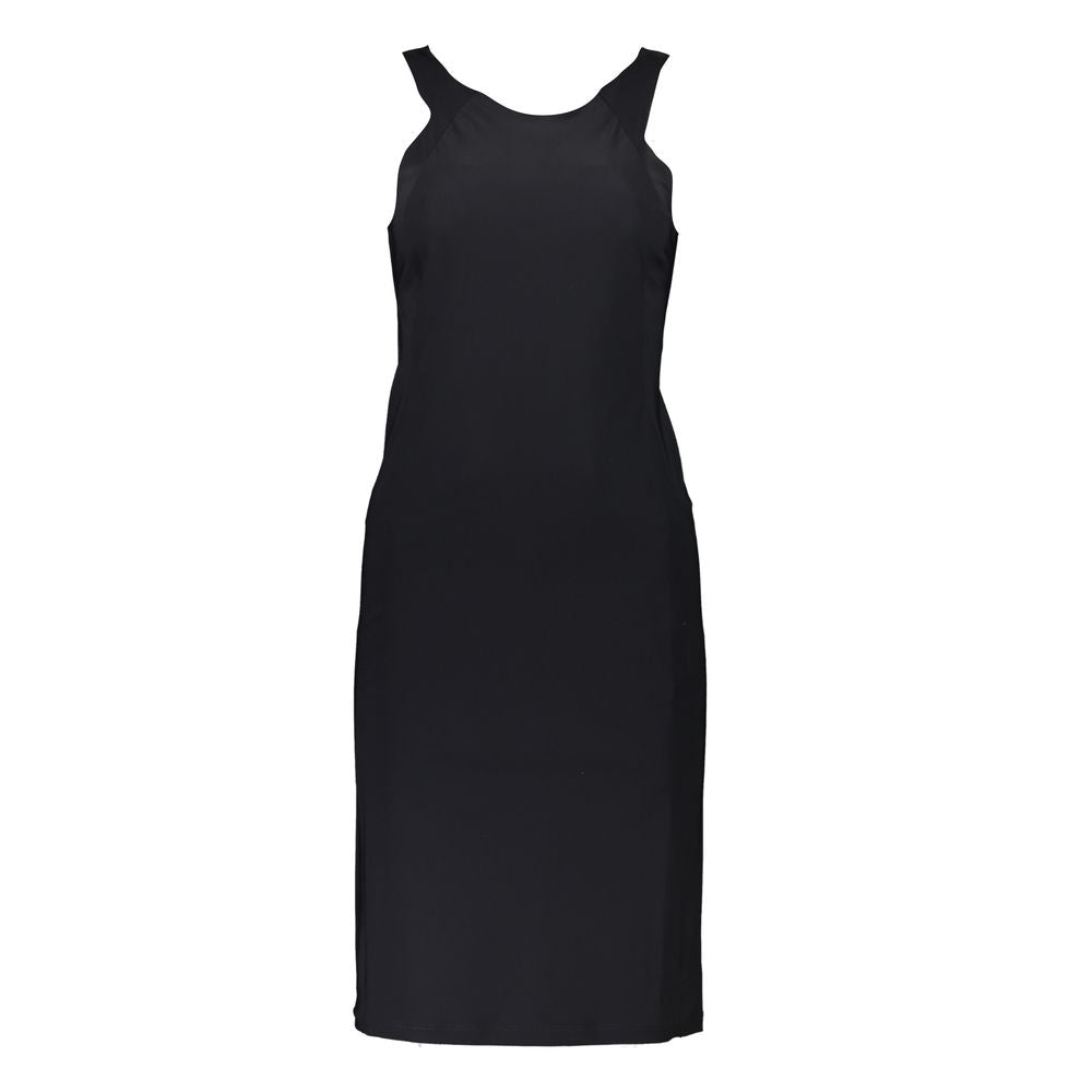 Patrizia Pepe Elegant Crew Neck Dress with Logo Detail Patrizia Pepe