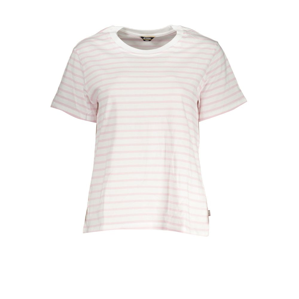 K-WAY Chic White Contrast Detail Tee K-WAY