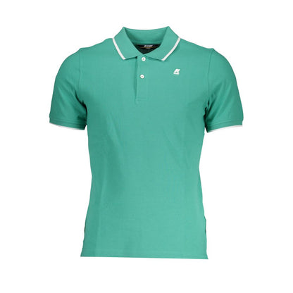 K-WAY Elegant Green Cotton Stretch Polo Shirt K-WAY