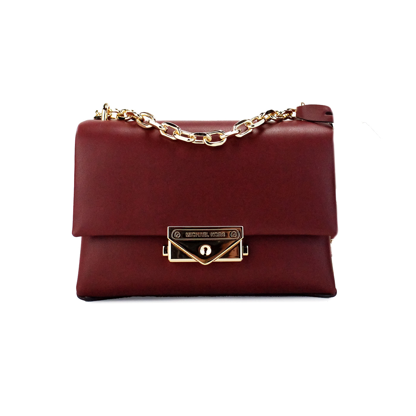 Michael Kors Cece Small Dark Cherry Vegan Leather Convertible Flap Crossbody Bag Michael Kors