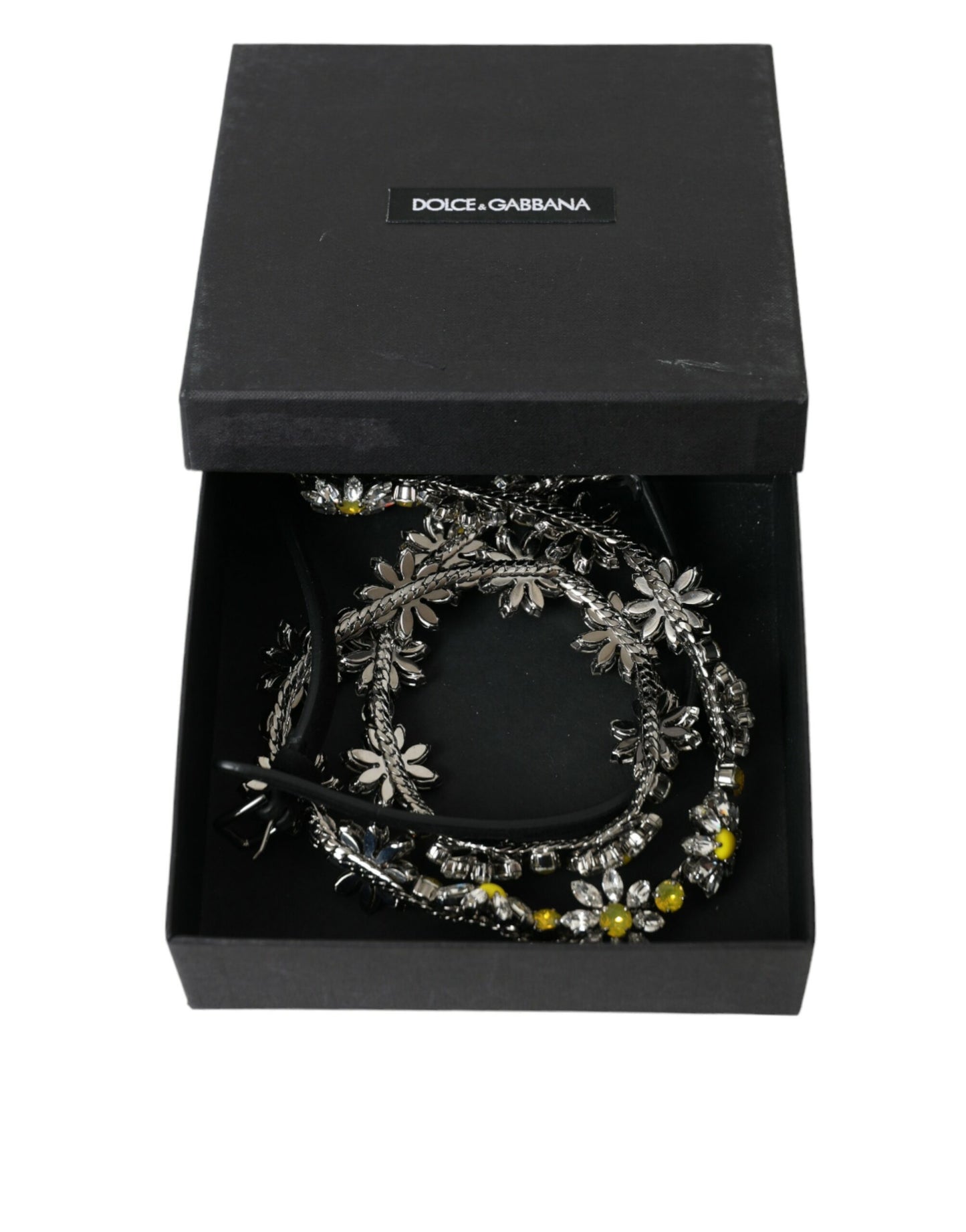 Dolce & Gabbana Elegant Crystal-Embellished Leather Belt Dolce & Gabbana