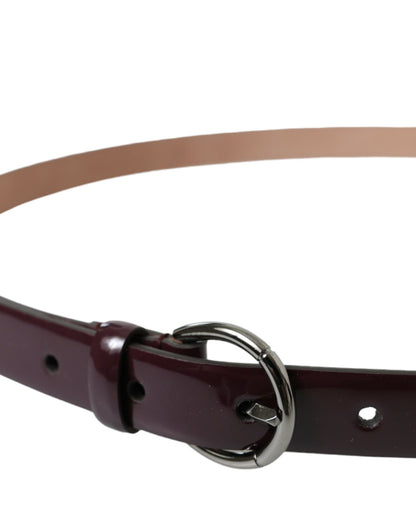 Dolce & Gabbana Elegant Maroon Leather Waist Belt Dolce & Gabbana