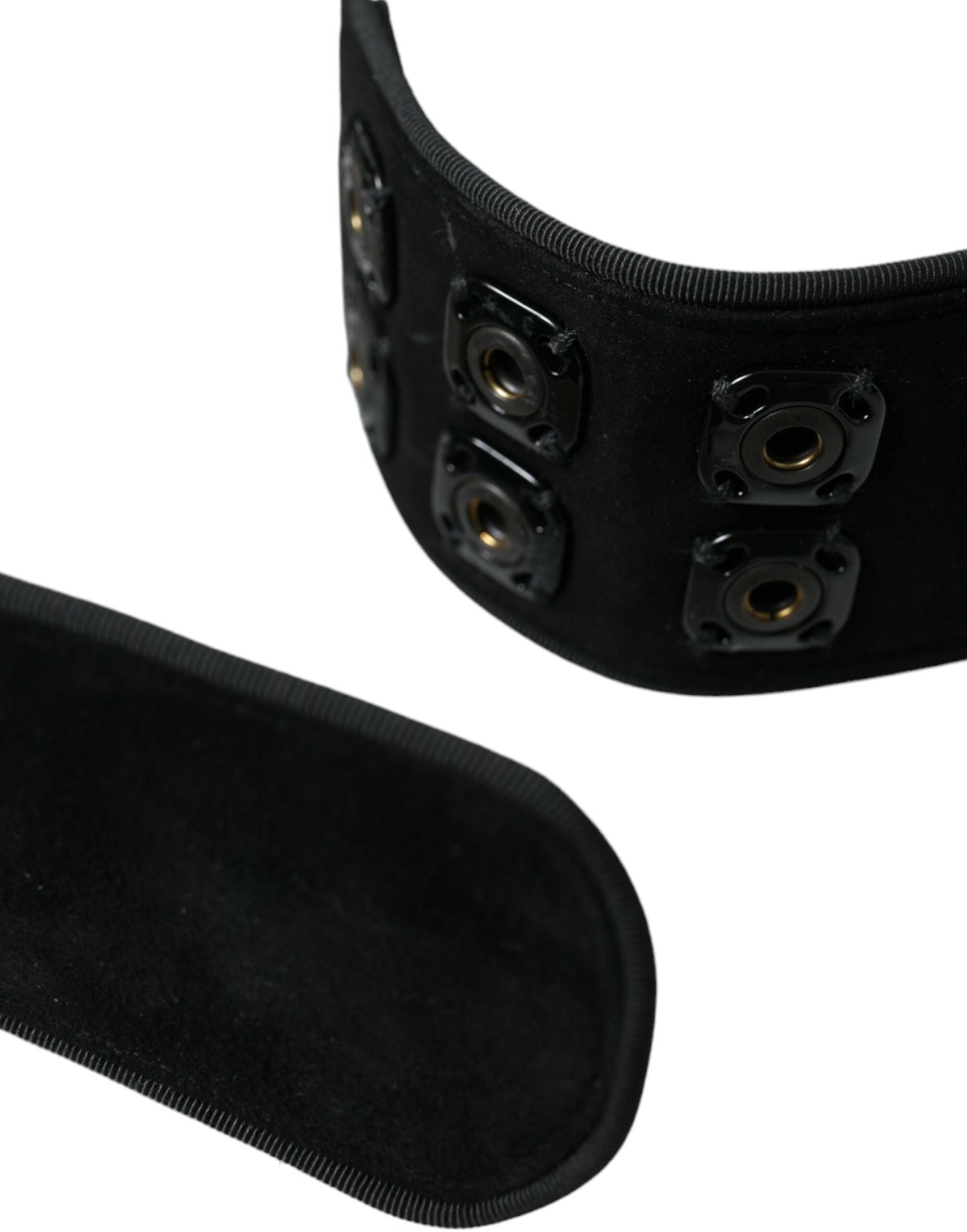 Dolce & Gabbana Elegant Suede Waist Belt in Timeless Black Dolce & Gabbana