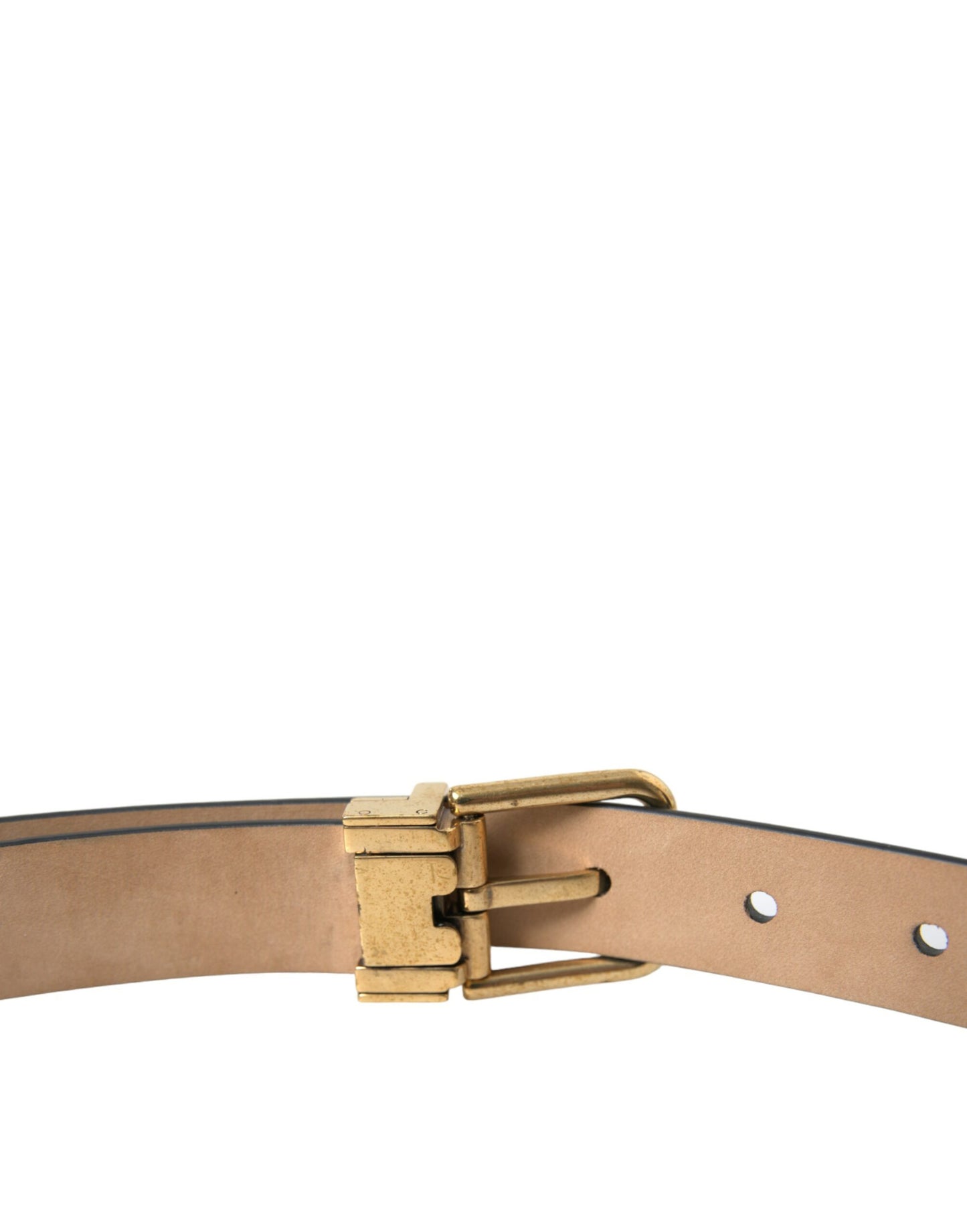 Dolce & Gabbana Elegant Black Leather Waist Belt with Logo Buckle Dolce & Gabbana