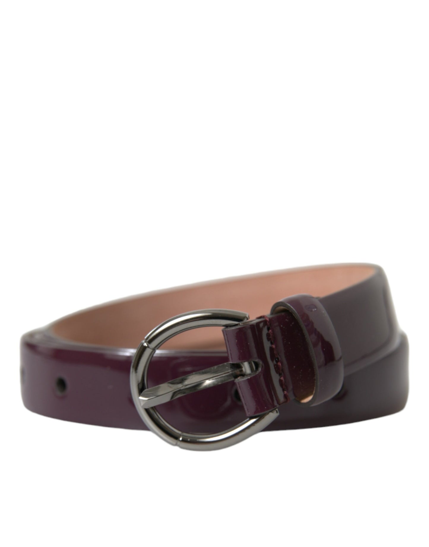 Dolce & Gabbana Elegant Maroon Leather Waist Belt Dolce & Gabbana