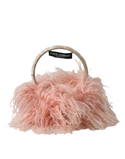 Dolce & Gabbana Elegant Pink Fur Earmuffs - Winter Chic Accessory Dolce & Gabbana