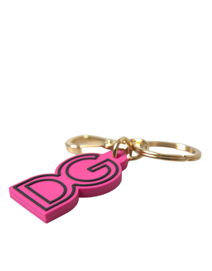 Dolce & Gabbana Chic Gold and Pink Keychain Elegance Dolce & Gabbana