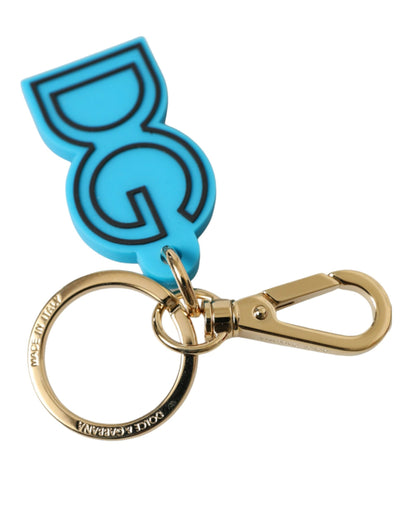 Dolce & Gabbana Elegant Blue Gold Keychain Accessory Dolce & Gabbana