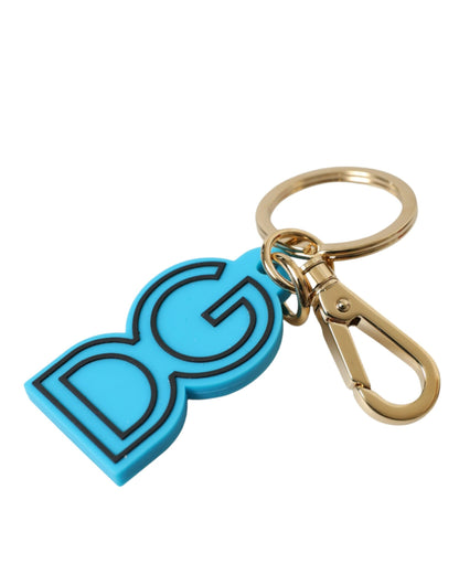 Dolce & Gabbana Elegant Blue Gold Keychain Accessory Dolce & Gabbana