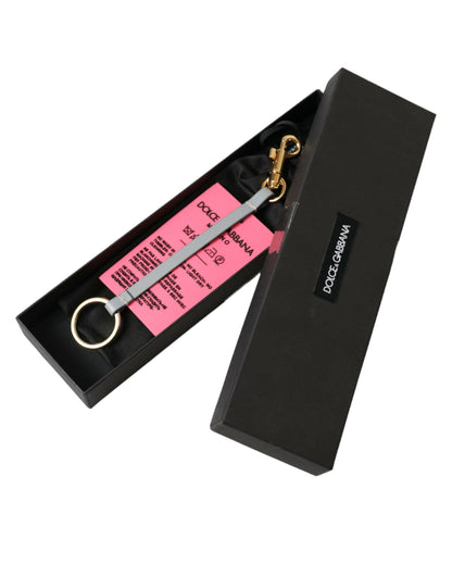 Dolce & Gabbana Chic Trifold Gold & Pink Key Holder Case Dolce & Gabbana