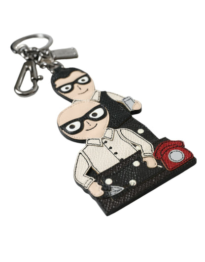 Dolce & Gabbana Elegant Multicolor Leather Keychain Dolce & Gabbana