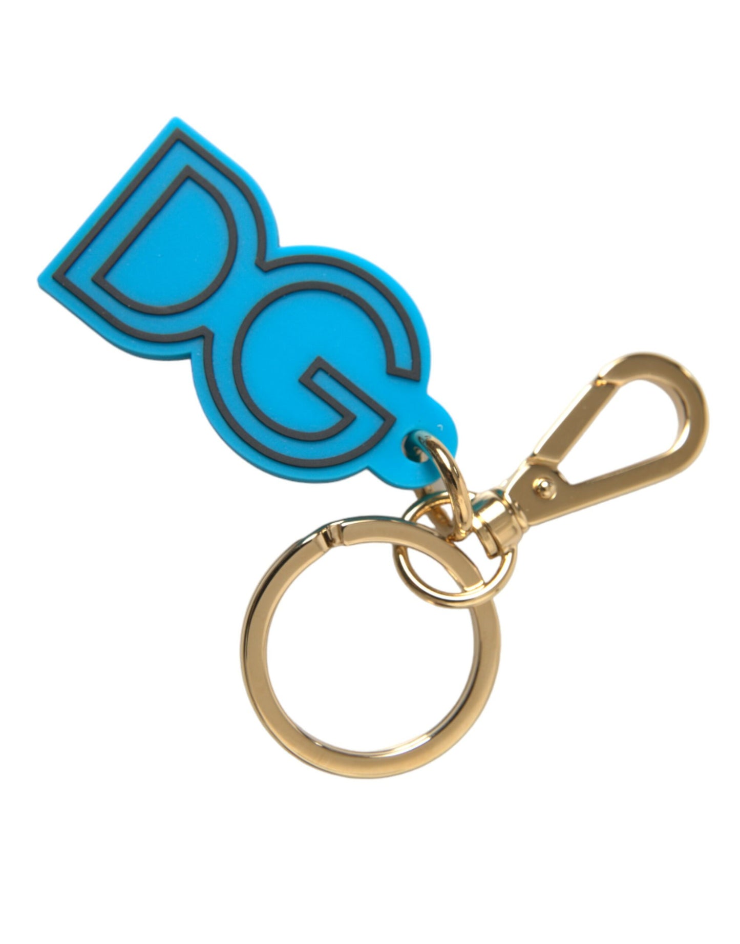 Dolce & Gabbana Elegant Blue & Gold Keychain Accessory Dolce & Gabbana