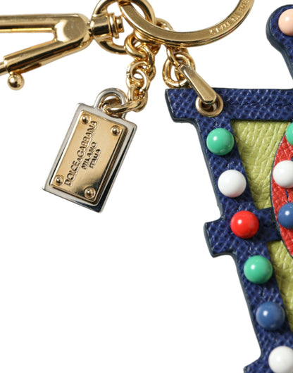 Dolce & Gabbana Multicolor Cellulose Designer Keychain Dolce & Gabbana