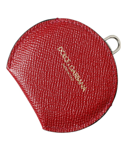 Dolce & Gabbana Elegant Red Leather Mirror Holder Dolce & Gabbana