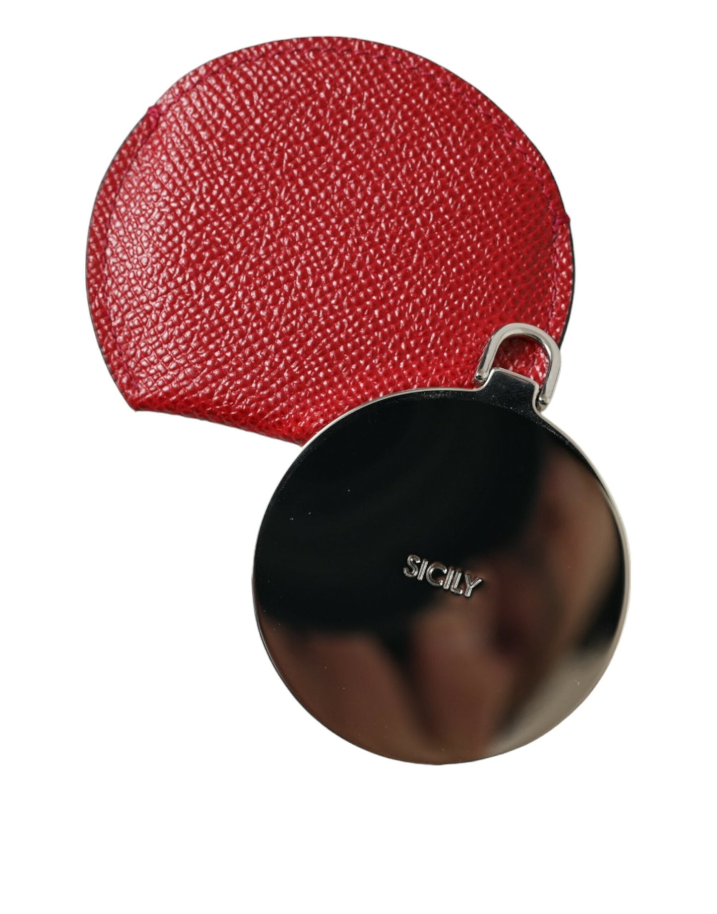 Dolce & Gabbana Elegant Red Leather Mirror Holder Dolce & Gabbana