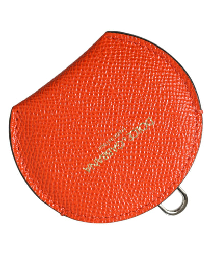 Dolce & Gabbana Elegant Orange Leather Mirror Holder Dolce & Gabbana