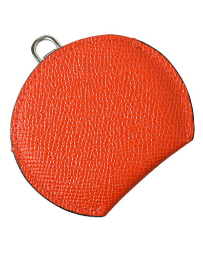 Dolce & Gabbana Elegant Orange Leather Mirror Holder Dolce & Gabbana