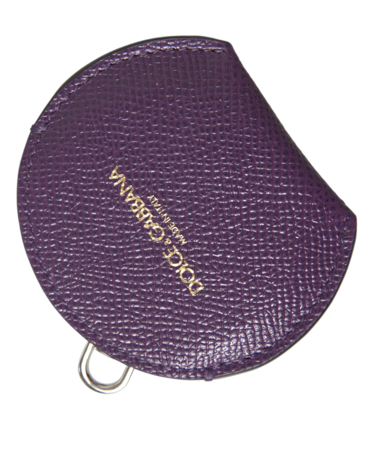 Dolce & Gabbana Elegant Purple Leather Mirror Holder Dolce & Gabbana