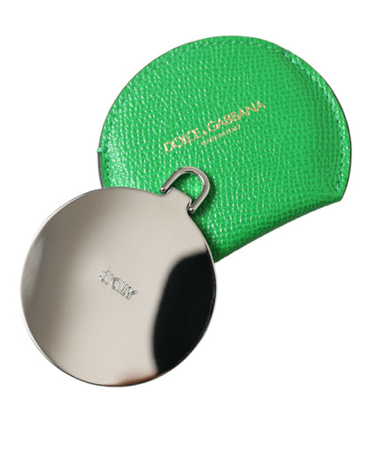 Dolce & Gabbana Emerald Leather Hand Mirror Holder Dolce & Gabbana