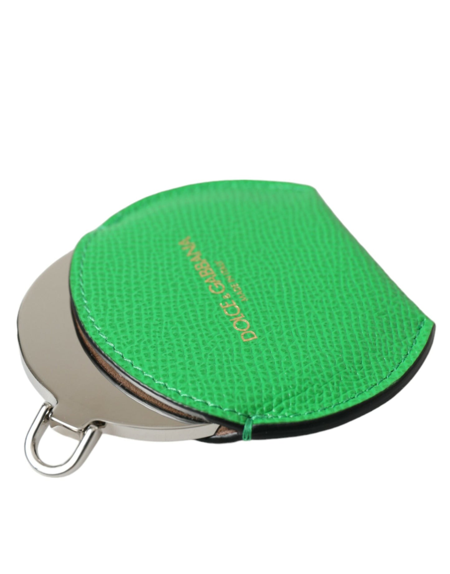 Dolce & Gabbana Emerald Leather Hand Mirror Holder Dolce & Gabbana