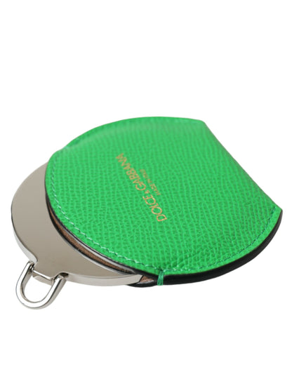 Dolce & Gabbana Emerald Leather Hand Mirror Holder Dolce & Gabbana