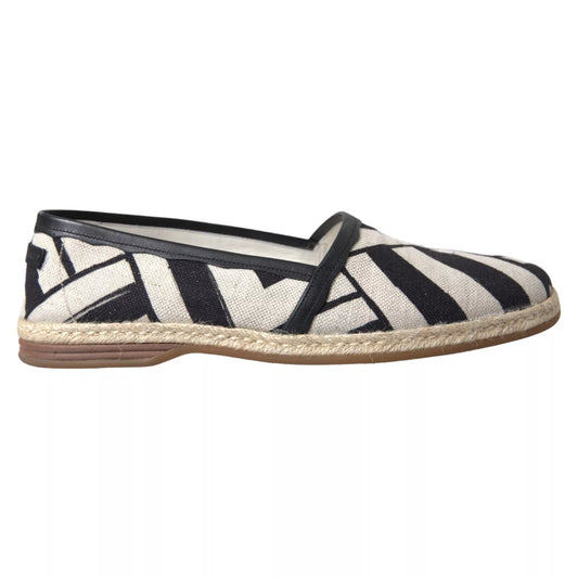 Dolce & Gabbana Elegant Striped Leather Espadrilles Dolce & Gabbana