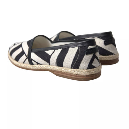 Dolce & Gabbana Elegant Striped Leather Espadrilles Dolce & Gabbana