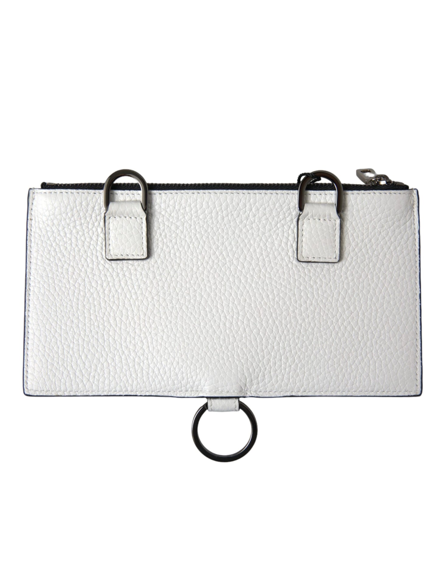 Dolce & Gabbana Elegant White Leather Crossbody Cardholder Dolce & Gabbana