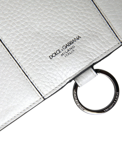 Dolce & Gabbana Elegant White Leather Crossbody Cardholder Dolce & Gabbana