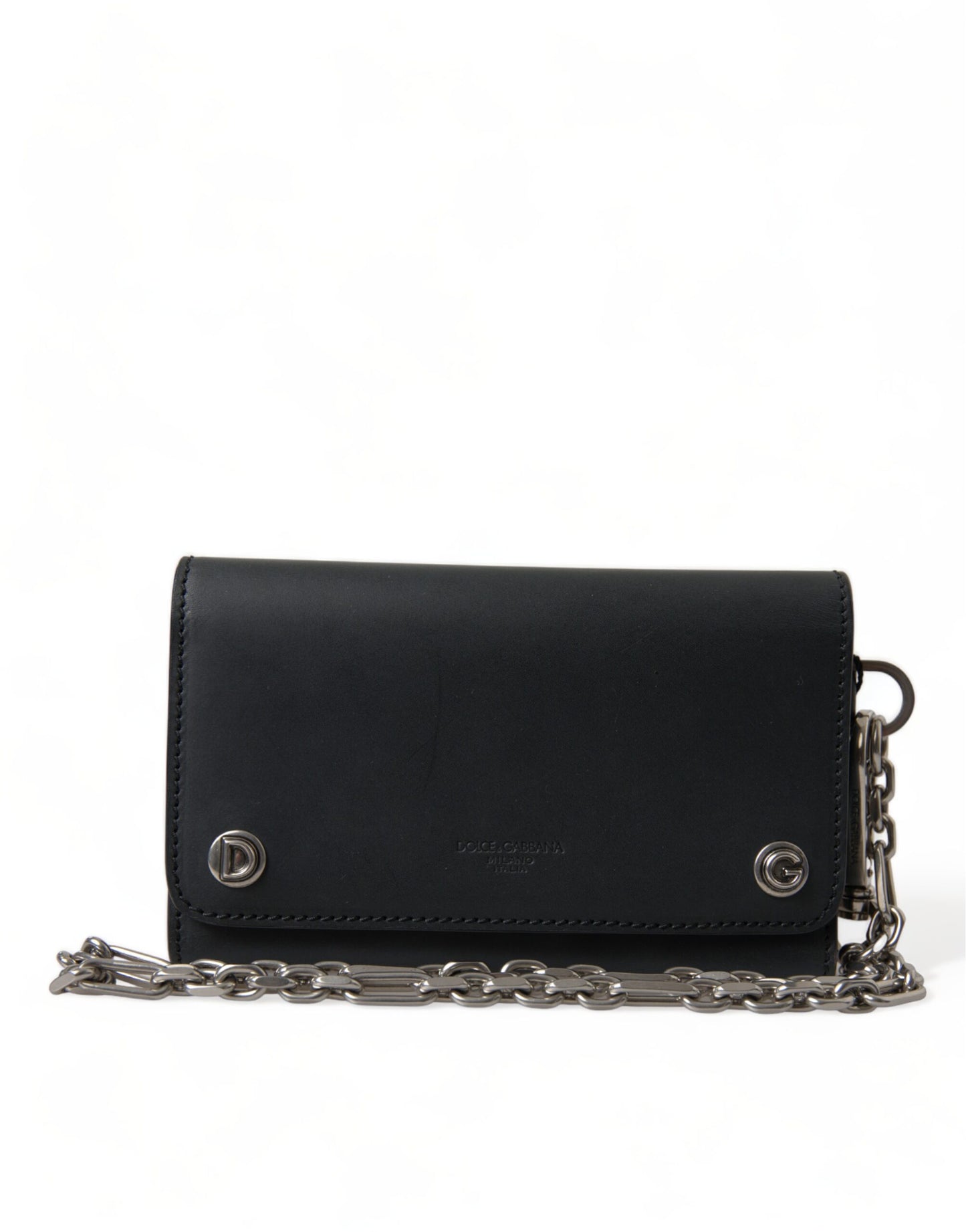 Dolce & Gabbana Elegant Black Leather Shoulder Bag Dolce & Gabbana