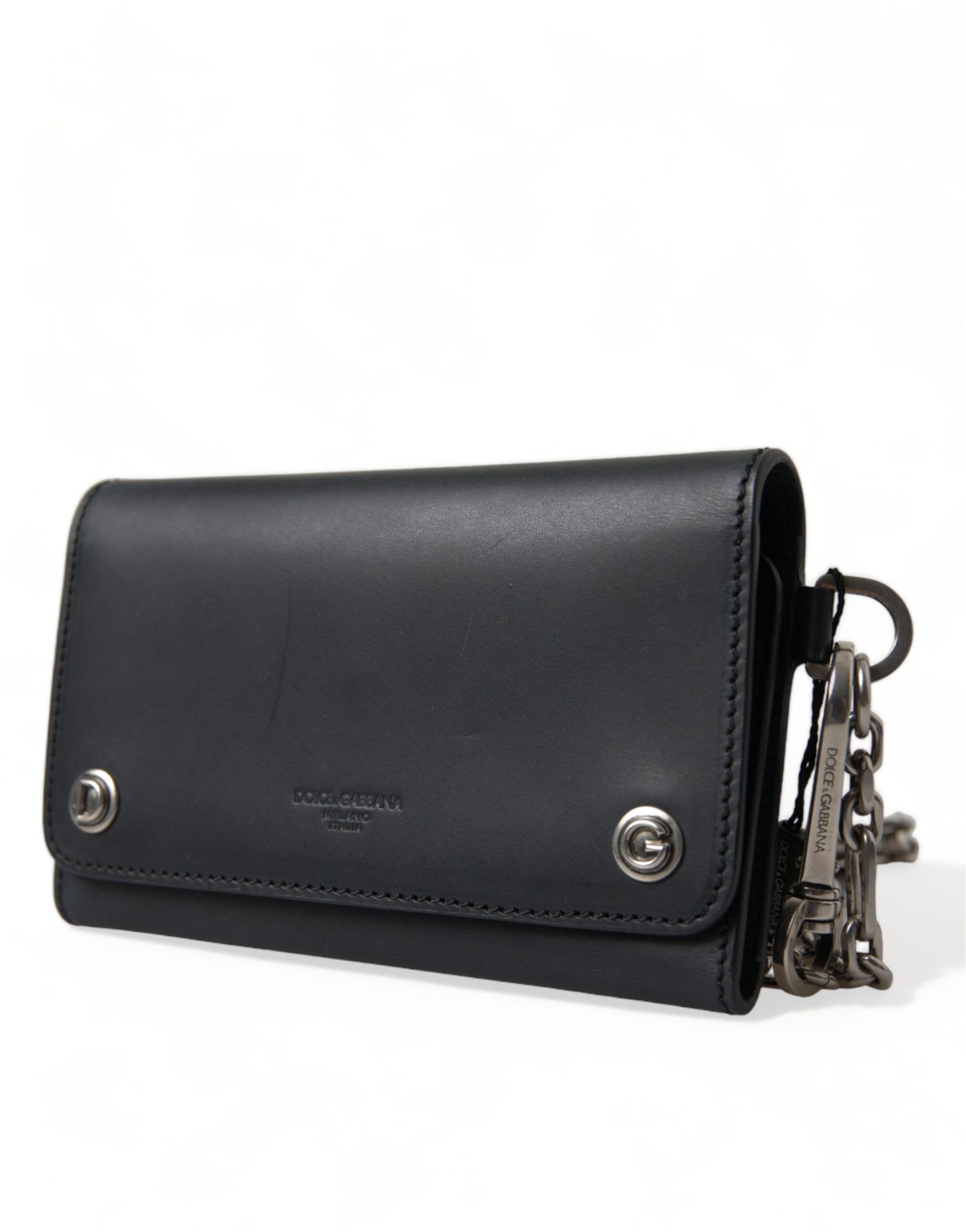 Dolce & Gabbana Elegant Black Leather Shoulder Bag Dolce & Gabbana