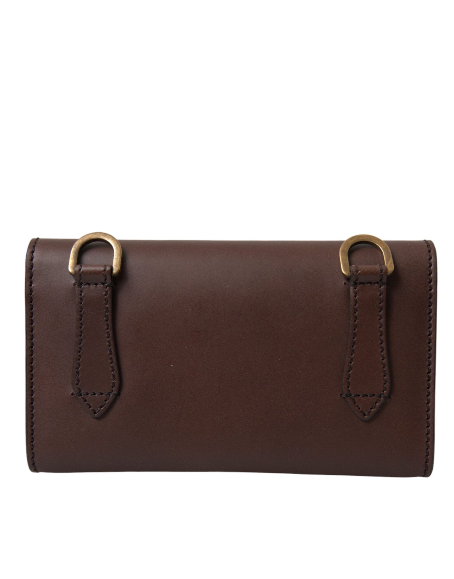 Dolce & Gabbana Elegant Leather Shoulder Bag in Rich Brown Dolce & Gabbana