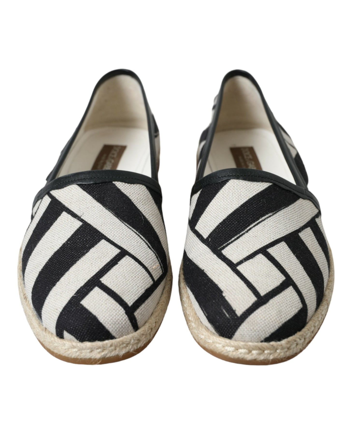 Dolce & Gabbana Chic Striped Luxury Leather Espadrilles Dolce & Gabbana