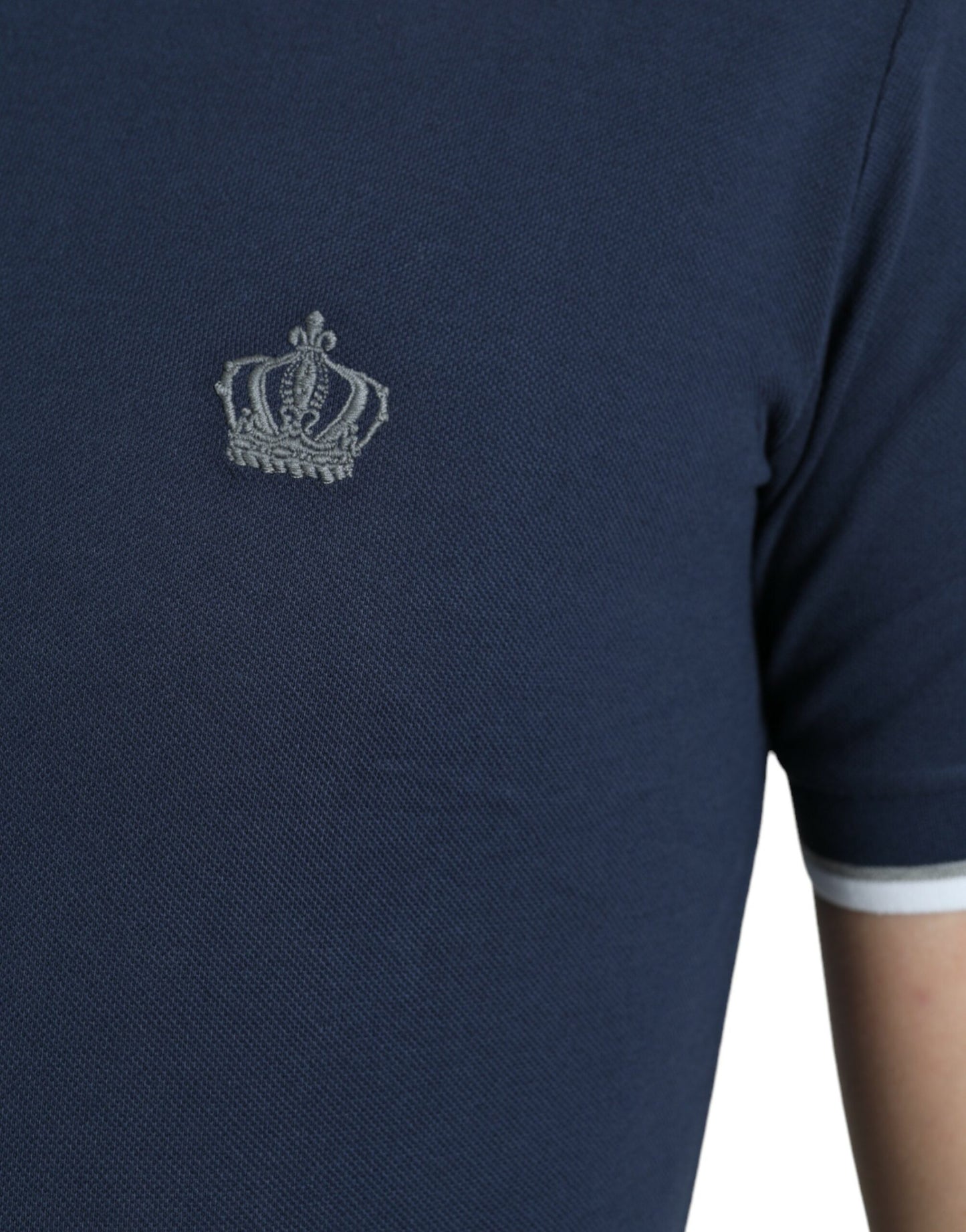 Dolce & Gabbana Elegant Crown Embroidered Polo T-Shirt Dolce & Gabbana