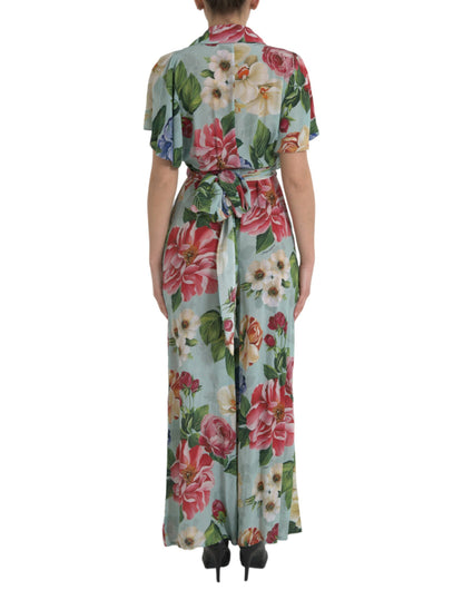 Dolce & Gabbana Elegant Floral Silk Crepe Jumpsuit Dolce & Gabbana