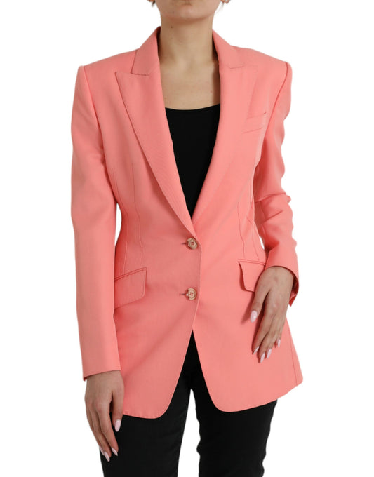 Dolce & Gabbana Chic Pink Peak Lapel Blazer Dolce & Gabbana