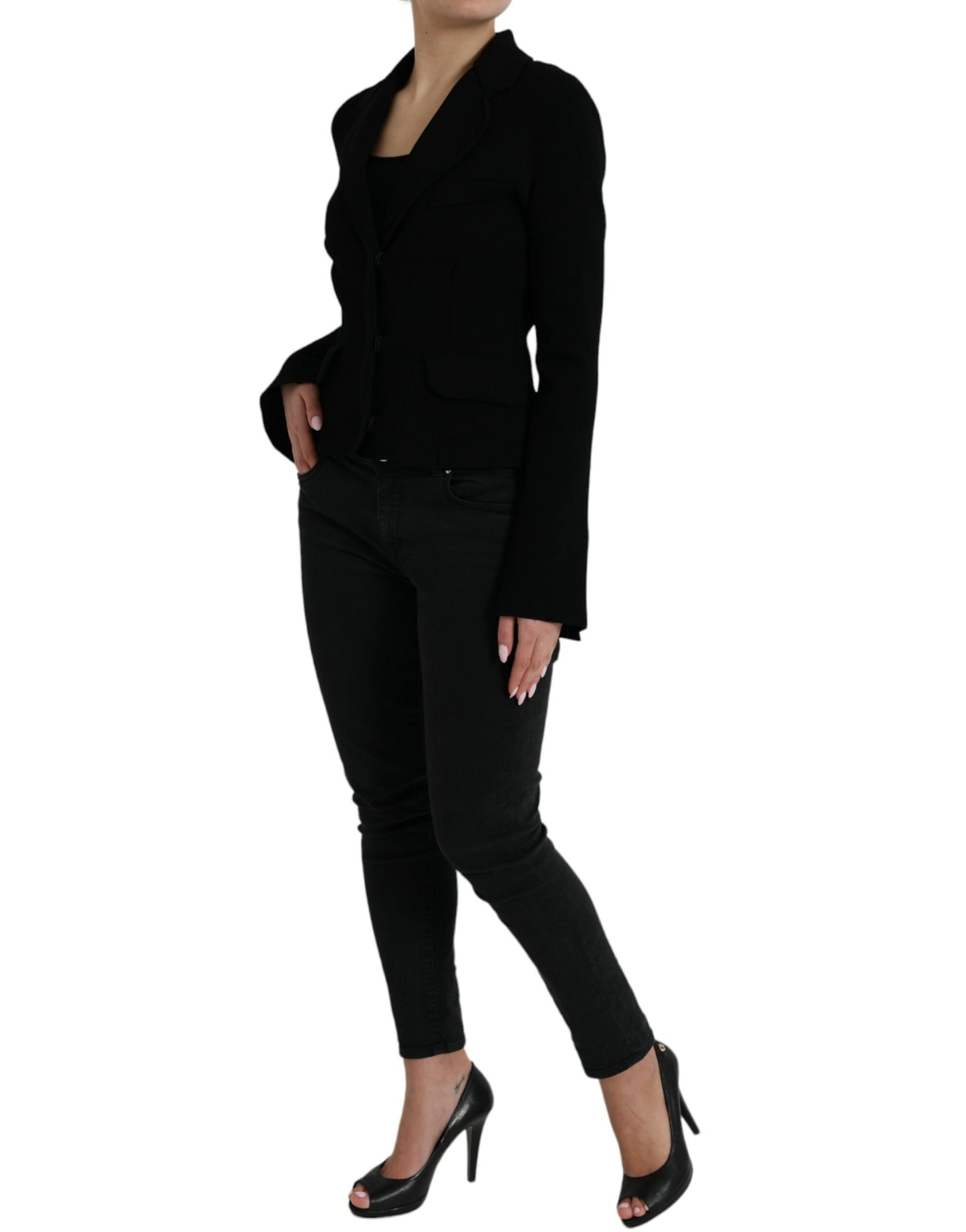 Dolce & Gabbana Elegant Black Designer Blazer for Women Dolce & Gabbana