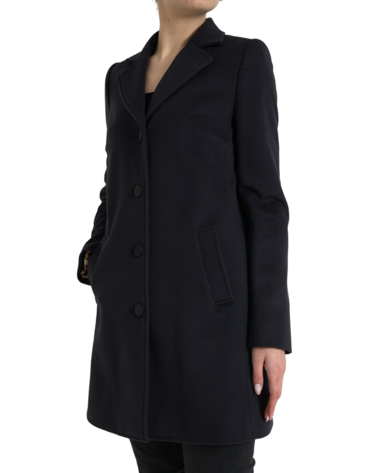 Dolce & Gabbana Elegant Virgin Wool Blend Black Blazer Dolce & Gabbana