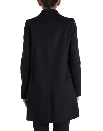 Dolce & Gabbana Elegant Virgin Wool Blend Black Blazer Dolce & Gabbana