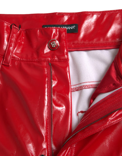 Dolce & Gabbana Chic Red High Waist Skinny Pants Dolce & Gabbana