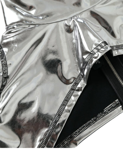 Dolce & Gabbana Silver Elegance Top with Zipper Closure Dolce & Gabbana